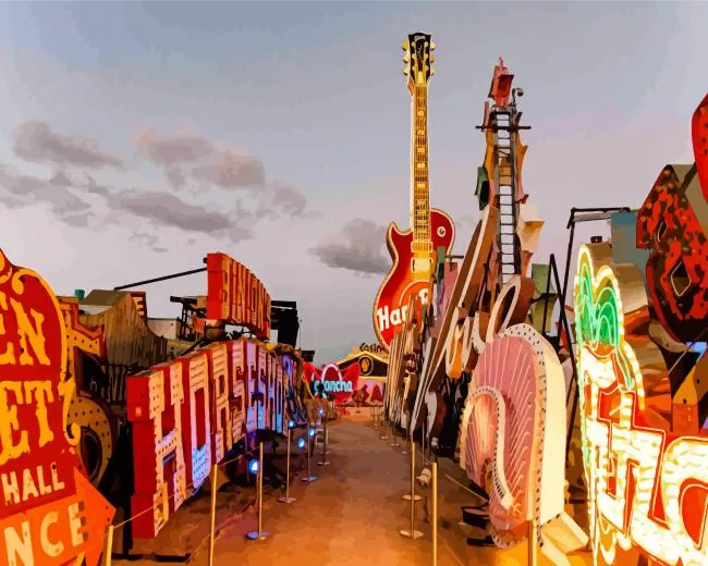 Neon Museum las vegas Diamond By Numbers Neon Museum Las Vegas Diamond Painting
