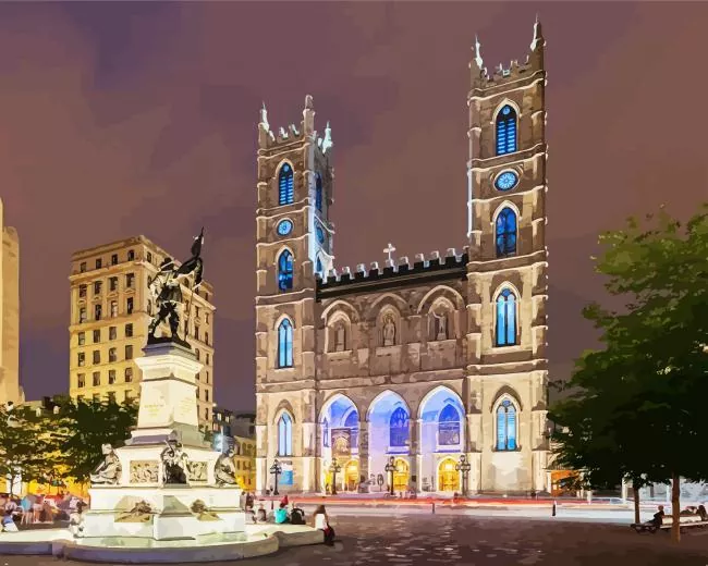 Notre Dame Basilica Diamond By Numbers Notre Dame Basilica Diamond Painting