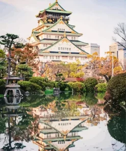Osaka Building Reflection Diamond Painting