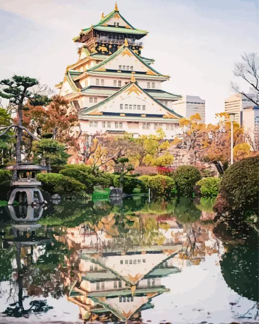 Osaka building reflection Diamond Paints Osaka Building Reflection Diamond Painting