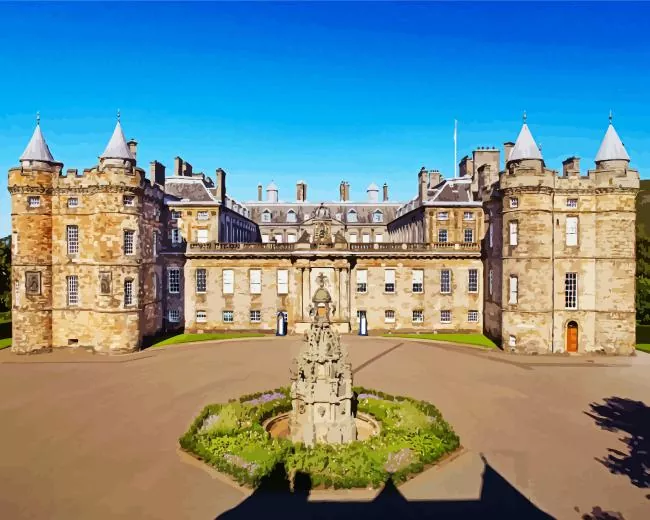 Palace of Holyroodhouse castle Diamond By Numbers Palace of Holyroodhouse Castle Diamond Painting