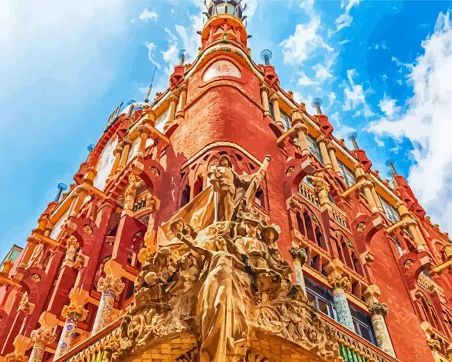 Palau de la Musica Catalana spain Diamond Paintings Palau De La Musica Catalana Spain Diamond Painting