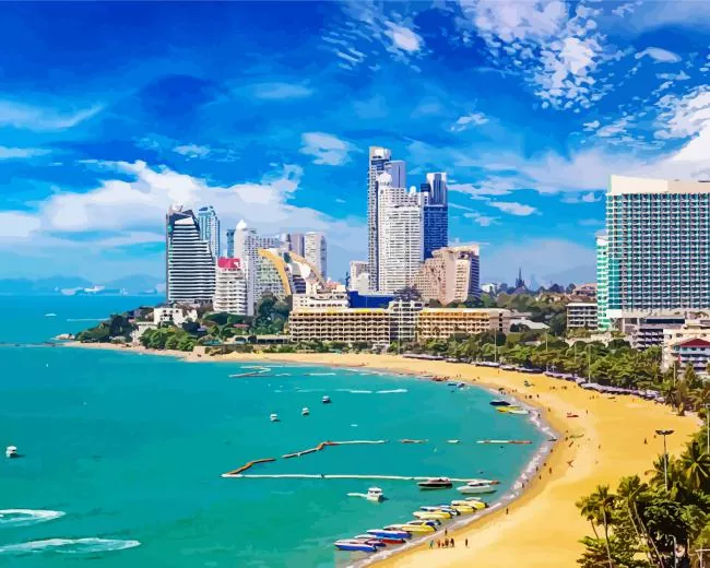 Pattaya beach Diamond Paints Pattaya Beach Diamond Painting