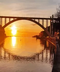 Porto Bridge Reflection Diamond Painting