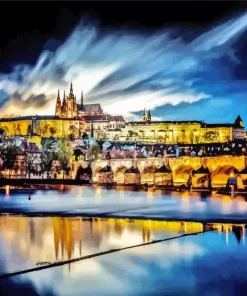 Prague At Night Diamond Painting