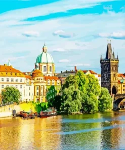 Prague Buildings Diamond Painting