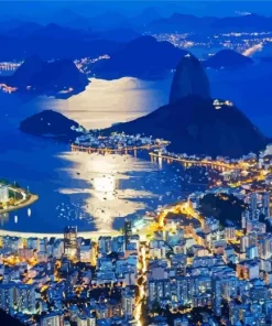 Rio De Janeiro At Night Diamond Painting