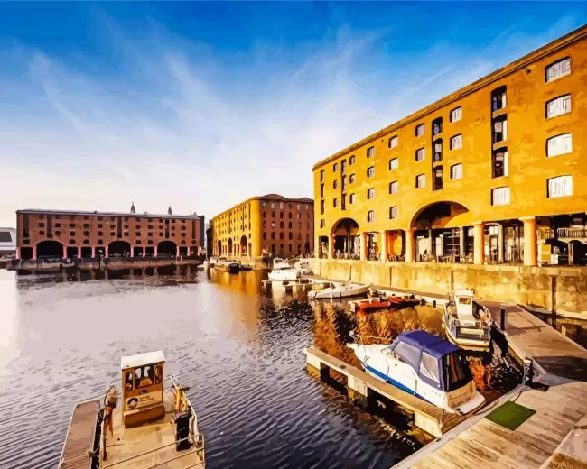 Royal Albert Dock Liverpool Diamond By Numbers Royal Albert Dock Liverpool Diamond Painting