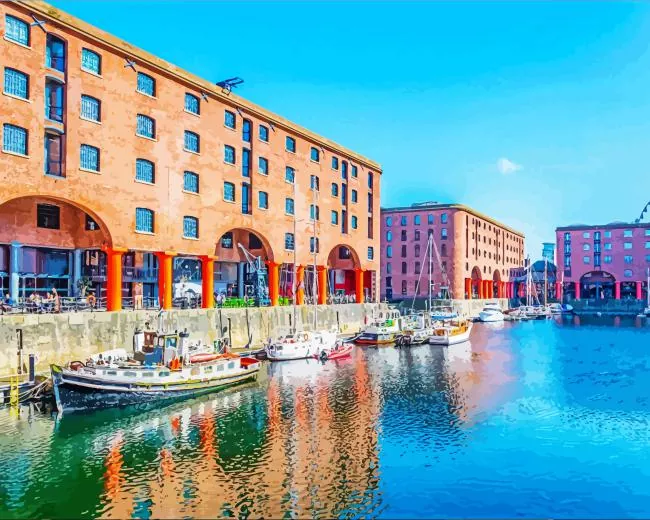 Royal Albert Dock Liverpool England Diamond By Numbers Royal Albert Dock Liverpool England Diamond Painting