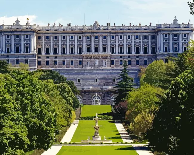 Royal Palace of Madrid building Diamond Paintings Royal Palace Of Madrid Building Diamond Painting