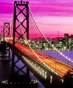 San Francisco Bridge Silhouette Diamond Painting