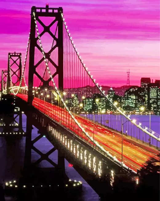 San Francisco bridge silhouette Diamond Paintings San Francisco Bridge Silhouette Diamond Painting