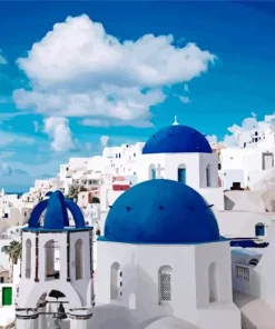 Santorini Island Diamond Painting