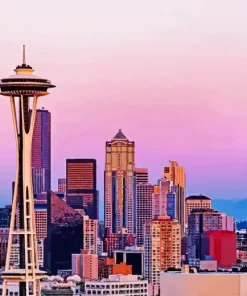 Seattle Space Needle Diamond Painting