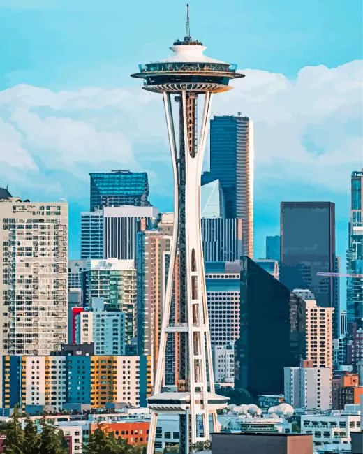 Seattle city Diamond Paints Seattle City Diamond Painting