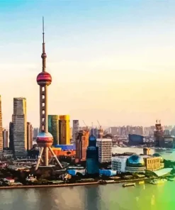 Shanghai City In China Diamond Painting
