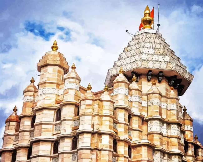 Shree Siddhivinayak Temple mumbai Diamond Paints Shree Siddhivinayak Temple Mumbai Diamond Painting