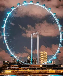 Singapore Flyer At Night Diamond Painting