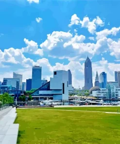 Skyline Cleveland Voinovich Diamond Painting