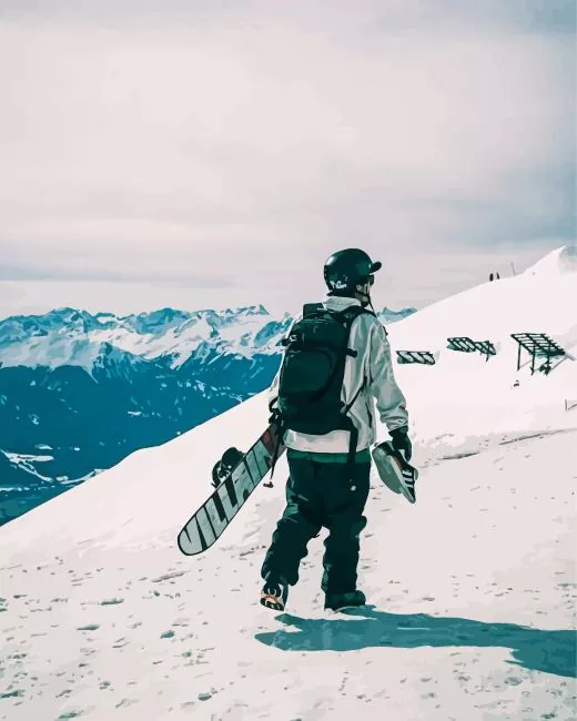 Snowboarder man Diamond Paintings Snowboarder Man Diamond Painting