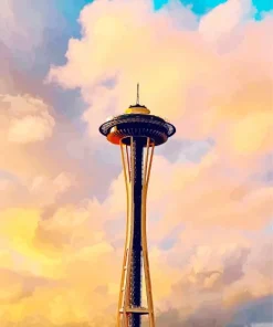 Space Needle Close Up Diamond Painting