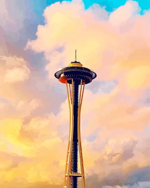 Space Needle close up Diamond Paints Space Needle Close Up Diamond Painting