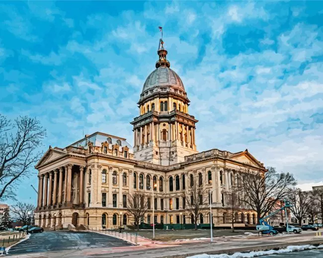 Springfield Illinois Diamond By Numbers Springfield Illinois Diamond Painting