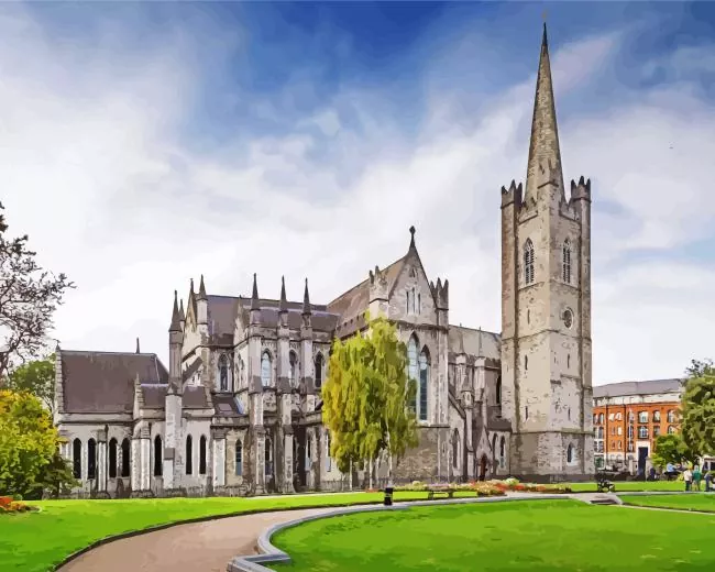 St Patricks Cathedral dublin Diamond By Numbers St Patricks Cathedral Dublin Diamond Painting