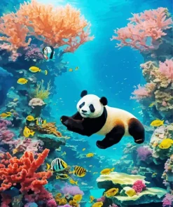 Swimming Panda Diamond Painting