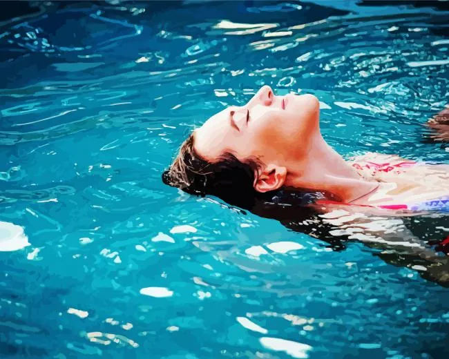 Swimming woman Diamond By Numbers Swimming Woman Diamond Painting