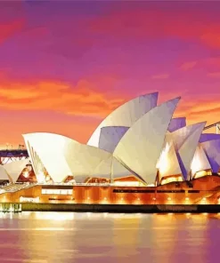 Sydney Pink Sunset Diamond Painting