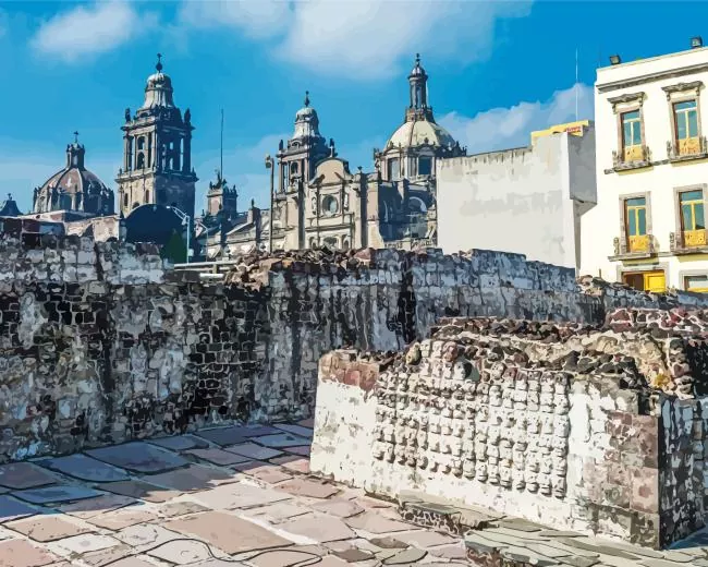 Templo Mayor Diamond By Numbers Templo Mayor Diamond Painting