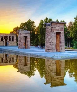 Templo De Debod In Madrid Diamond Painting