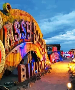 The Neon Museum Las Vegas Art Diamond Painting