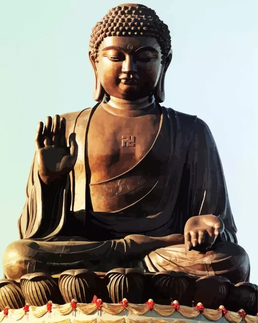 Tian Tan Buddha monument Diamond By Numbers Tian Tan Buddha Monument Diamond Painting