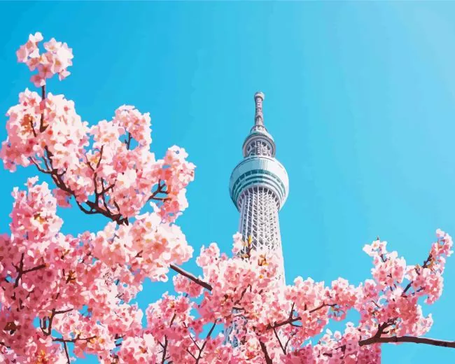 Tokyo skytree tower Diamond Paintings Tokyo Skytree Tower Diamond Painting