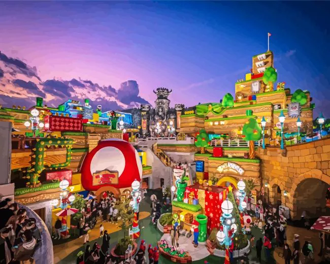 Universal Studios Japan at night Diamond Paints Universal Studios Japan At Night Diamond Painting