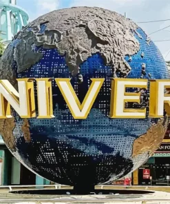 Universal Studios Singapore Globe Landscape Diamond Painting