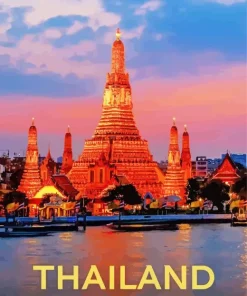 Wat Arun Ratchawararam Poster Diamond Painting