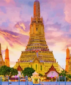 Wat Arun At Sunset Diamond Painting