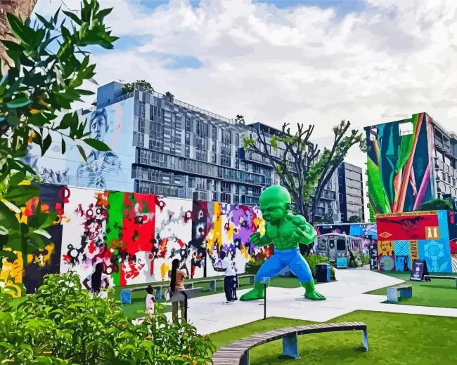 Wynwood Walls Miami city Diamond By Numbers Wynwood Walls Miami City Diamond Painting