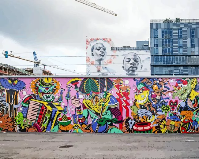 Wynwood Walls Miami museum Diamond By Numbers Wynwood Walls Miami Museum Diamond Painting