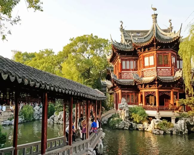 Yu Garden Shanghai China Diamond By Numbers Yu Garden Shanghai China Diamond Painting