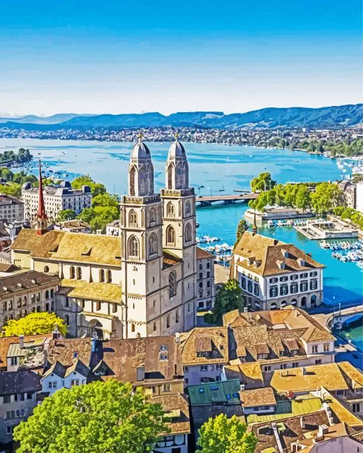Zurich city Diamond Paints Zurich City Diamond Painting