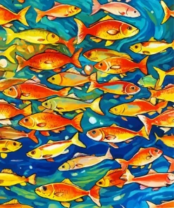 Abstract Goldfish Diamond Diamond Painting