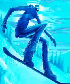 Abstract Snowboarding Art Diamond Painting