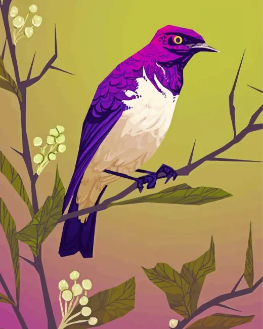 abstract Violet Backed Starling Diamond Paints Abstract Violet Backed Starling Diamond Painting