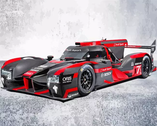 audi r18 race car Diamond By Numbers Audi R18 Race Car Diamond Painting
