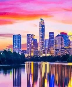 Austin Texas Skyline Diamond Painting