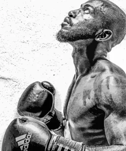 Black And White Boxer Diamond Painting